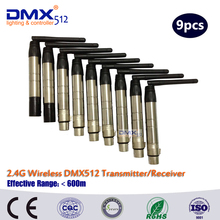 DHL free shipping 9pcs 2.4ghz wireless transmitter and receiver wireless dmx512 console 2024 - buy cheap