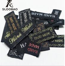 free shipping woven labels Made in Italy for Clothing bags shoes hand made fabric labels for sewing tags 100pcs/lot 2024 - buy cheap