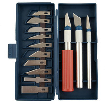 Carving Knife 13pcs Hobby Knife Set Gravar Burin Carving Tools Set with 3 Handles Sculpture Knife DIY Tool -30 2024 - buy cheap