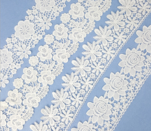 5Yards White Lace Trim Lace Applique Polyester Lace Ribbon For Clothes Home Textiles Apparel Sewing 2024 - buy cheap