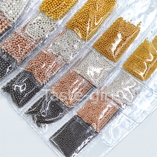 Mixed sizes rose gold silver micro 3d metal nail art decorations alloy charms caviar beads manicure Accessories Supplies Tools 2024 - buy cheap
