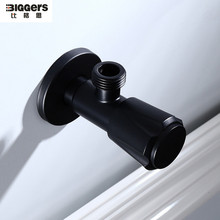 Free shipping G1/2 stainless steel bathroom angle valve Black color toilet valve faucet filling valve 2024 - buy cheap