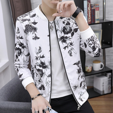 Men's Jacket Floral Printing Bomber Jacket Coat Men Fancy Streetwear Mens Windbreakers Flower Outerwear Plus Size M-6XL 2024 - buy cheap