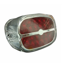 Luz LED roja para motocicleta, luz trasera de freno cromada para placa de matrícula, lámpara trasera para Harley Dyna, Super ancho, Glide, Low Rider, FLSTF, FLSTFB 2024 - compra barato
