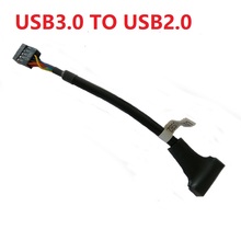 Cable adaptador USB 3,0 a USB 2,0 para chasis delantero, 20 pines a 9 pines, novedad 2024 - compra barato