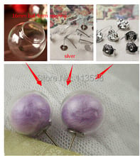 Free ship! 20sets/lot 16*4mm glass globe with silver earring findings set glass bottle glass vial pendant 2024 - buy cheap