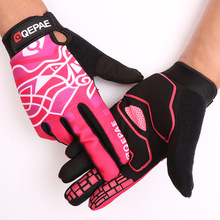 Женские велосипедные перчатки Qepae с закрытыми пальцами, зимние спортивные велосипедные перчатки для горного велосипеда, Размеры S/M/L/XL/XXL 2024 - купить недорого