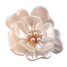 Rinhoo Camellia Flower Brooch Pins Plant Brooches For Women Dressing Decoration Fashion Beautiful Jewelry Modern Girl Gift 2024 - buy cheap