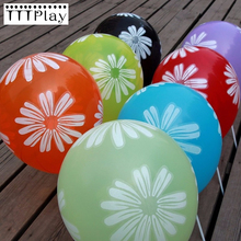 10pcs/lot 12inch 2.8g Flower Printed Latex Balloons Inflatable Air Balls Happy Birthday Party Wedding Decoration Helium Balloons 2024 - buy cheap