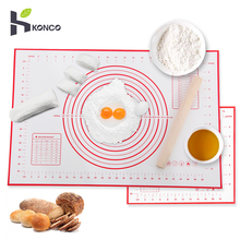 Konco Baking Mats Liners Silicone Pizza Dough Non-Stick Maker Holder Pastry Kitchen Gadgets Cooking Tools Utensils Bakeware 2024 - buy cheap
