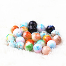 8mm Fashion Jewelry Accessory Double Salad Glass Beads Loose Spacer Painted Colorful Charm Beads DIY Jewellery Making 100pcs 2024 - buy cheap