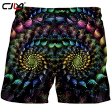 CJLM-pantalones cortos con estampado 3D de vórtice para hombre, nuevos y creativos, el más vendido, con patrón Circular informal, talla grande 6XL 2024 - compra barato