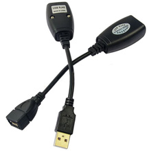 Повторитель USB удлинитель адаптер Набор кабель RJ45 Cat5/5e/6 удлинитель Новый высокое качество 2024 - купить недорого