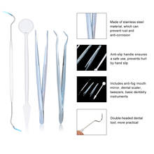 Dental Tool Kits Stainless Steel Instrument Dentist Equipment Teeth Clean Inspection Mirror Handle Instrument Tweezer Oral Care 2024 - buy cheap