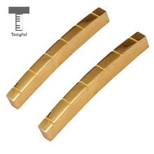 Tooyful 6 cordas entalhadas porca de bronze curvo inferior travamento porcas para st tl guitarra elétrica peças reposição 42mm 2024 - compre barato