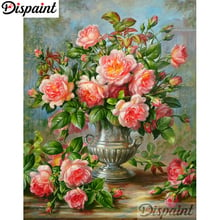 Dispaint Completo Quadrado/Rodada Broca 5D DIY Pintura Diamante "Flor rosa cenário" 3D Bordado Ponto Cruz Casa presente Decor A10417 2024 - compre barato