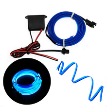 EL Wire 6mm Sewing Edge Neon car Lights Dance Party Car Decor Light Flexible EL Wire lamps Rope Tube LED Strip With DC12V Driver 2024 - buy cheap