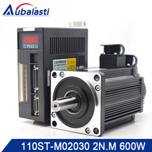Aubalasti 600 Вт серводвигатель переменного тока 2N.M 30000 об/мин 110ST-M02030 двигатель переменного тока подходит для серводвигателя AASD10A полный комплект моторов 2024 - купить недорого