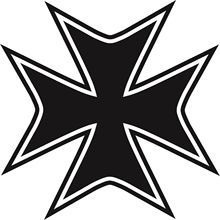 Símbolo de cruz maltese decalque do carro adesivo moda personalidade criatividade clássico atraente 2024 - compre barato