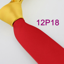 2015 YIBEI Coachella Ties Mens Red Tie Skinny With Gold Knot Contrast Necktie Patchwork Slim Neck Ties Microfiber Narrow Cravate 2024 - buy cheap
