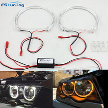 FSTUNING LED with for BMW E46 Angel eyes E38 E36 Projector LED headlight ring for BMW E36 Angel eyes, LED Angel eyes for BMW e46, 2pcs 6w CREESLED LED chips each lamp 2024 - buy cheap