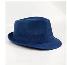 50pcs/lot fedex fastkorena tyle adult solid jazz hat summer beach fedoras straw linen hat free size 2024 - buy cheap