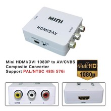 Mini HD Video Converter Box HDMI to RCA AV/CVSB L/R Video 480P 720P 1080P HDMI2AV Support NTSC PAL Output HDMI TO AV Adapter 2024 - buy cheap