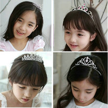 Hot Sale Cute Children tiara crown Wedding Jewelry Flower girl princess crystal Tiara Headband Birthday Prom Party Gift Coroa 2024 - buy cheap