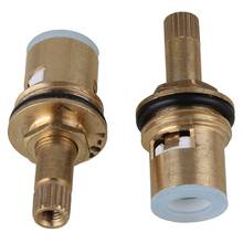 1.8x0.8in Gold Brass Faucet Triangle Ceramic Valve Core Clockwise Faucet Cartridge Valve Water Tap Fitting Hot Cold Water Replac 2024 - buy cheap