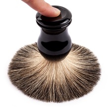 Qshave-brocha de afeitar de pelo de tejón puro para hombre, 100% Original para doble Borde de seguridad, maquinilla de afeitar clásica recta de seguridad, 11,5 cm x 5,2 cm 2024 - compra barato