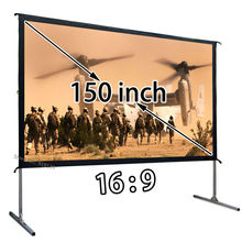 Pantalla de proyección para proyector de pliegue rápido, Instalación rápida con vista frontal de 130,7x73,5 pulgadas para películas en interiores y exteriores, gran oferta, 16:9 2024 - compra barato