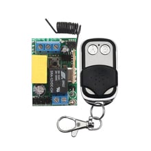 Mini transmissor e receptor sem fio, sistema de interruptor com controle remoto sem fio, transmissor 220v 1ch 10a para lâmpada de luz, 315mhz e 433.92mhz 2024 - compre barato