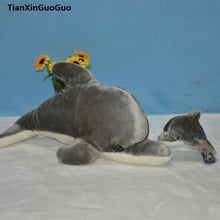 free shipping, high quality goods gray dolphin plush toy ,Christmas gift h01 2024 - buy cheap