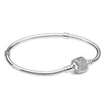 High Quality Silver Color Snake Chain Charm Bracelet Fit Original Brand Bracelet Jewelry Gift For Women Girls Best Gift 2024 - buy cheap