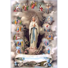 Девы Марии христианство домашний декор 5D алмазная картина полностью квадратная дрель Настенная Наклейка художественная вышивка полная круглая Вышивка крестом 2024 - купить недорого