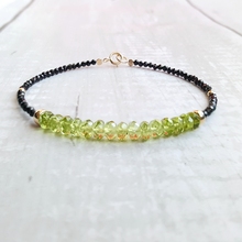 Lii Ji Peridot Black Spinel Bracelet Natural Gemstone 925 Sterling Silver Gold Plated Sparkling Delicate Jewelry 2024 - buy cheap