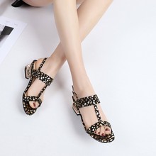 Big Size 11 12 13  high heels sandals women shoes woman summer ladies open-toed cingulate Little round head Thick with sandals 2024 - buy cheap