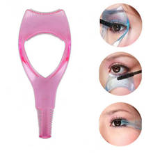 New Arrival 3 in1 Eye Makeup Mascara Shield Eyelash Comb and Eyeliner Guide Tool Beauty Essential 2024 - buy cheap