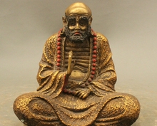 Pintura de bronce de budismo chino, estatua de Buda de Dharma, Damo Bodhidharma, Arhat, 8, 8,06 2024 - compra barato