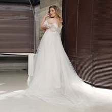 Eigtale-vestido de novia con hombros descubiertos, prenda sencilla de boda, de talla grande, con tirantes finos, con apliques 2024 - compra barato