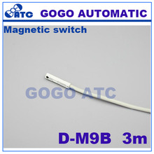 Interruptor de sensor dc de 24v para cdq2b/cdqsb/msqb, cilindro de ar smc tipo 3m de comprimento com 2 fios e interruptor magnético