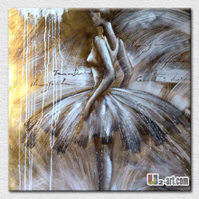 Elegant ballerina oil painting painted on canvas pictures for girl bedroom wall nice artwork for girlfriends 2024 - buy cheap