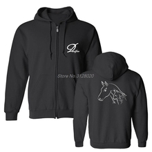 Novo animal cavalo cão gato moda impressão hoodie primavera outono dos homens casual velo com capuz camisolas jaqueta de fitness topos 2024 - compre barato