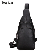 Casual Leisure Solid Men Messenger Bag Fashion Waist Pack For Cell Phone Male Crazy 100% Cow Leather Chest Bag Small Handbags 2024 - buy cheap