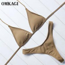 OMKAGI микро бикини 2021 Maillot De Bain Femme Biquinis сексуальный набор пуш-ап бикини купальный костюм пляжная одежда купальник женский купальник 2024 - купить недорого