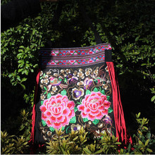 Bolsa casual bordada, bolsa grande de ombro e bolsas de mão com bordado floral 2024 - compre barato