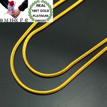 OMHXFC Wholesale European Fashion Woman Female Party Wedding Gift Long 45cm Round Snake Real 18KT Gold Chain Necklace NL20 2024 - buy cheap