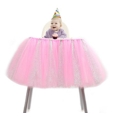 Детская юбка на стол для вечеринки в честь Дня Рождения, декоративный фартук-пачка, детское украшение для дома, юбки для стула, домашний текстиль 2024 - купить недорого
