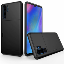 Business Case For Huawei P30 Pro Hybrid Tough Slide Wallet Card Storage Armor Back Cover For P30 Dual Layer TPU Shockproof Coque 2024 - buy cheap