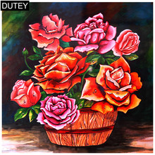 Full Square/Round Drill 5D DIY Diamond Painting"Red peony flower"3D Diamond Embroidery Cross Stitch Mosaic Home Decor Gift JCC 2024 - buy cheap